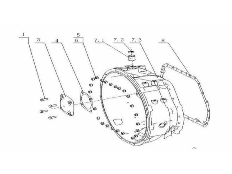 Sinotruk Transmission Front Housing Assembly (Pull Type)