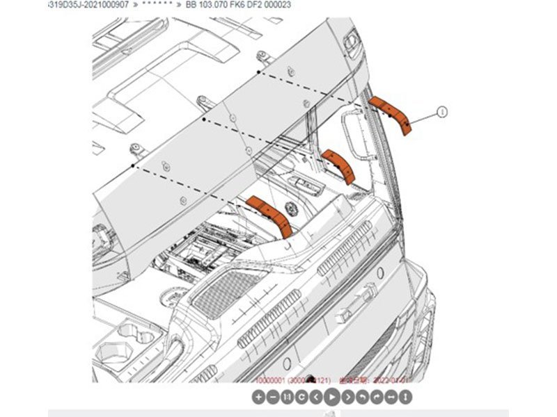 Усиливающие панели Beiben, такие как спойлеры на крыше., воздушные рожки, и т. д..