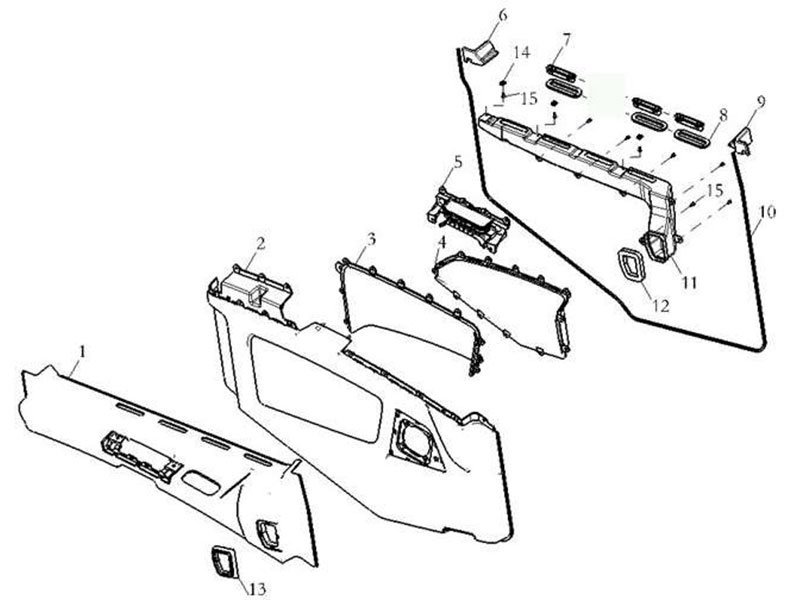 Shacman X3000 Left Door Inner Panel Assenbly