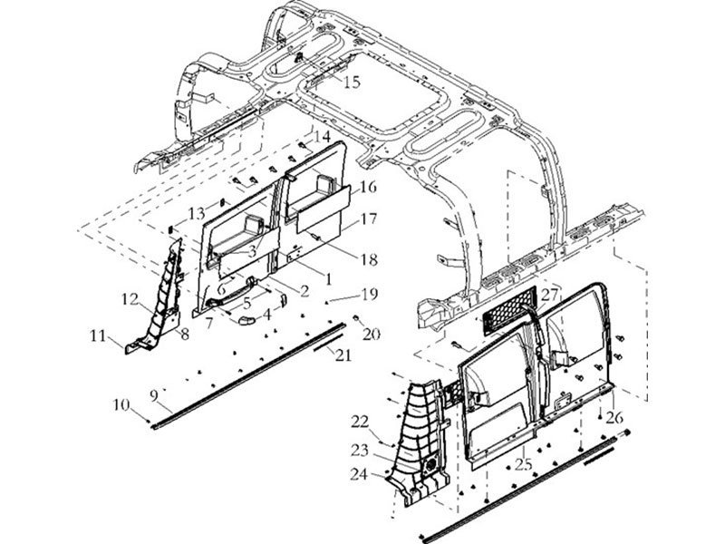 Shacman X3000 Внутренняя отделка в сборе